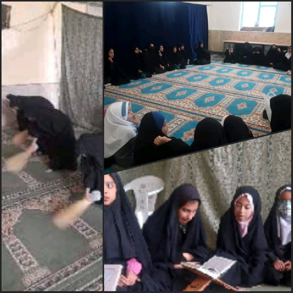 تمرین سرود، قرائت و حفظ قرآن، نظافت مسجد و حضور در نماز جمعه روستای حسین آباد خواجه