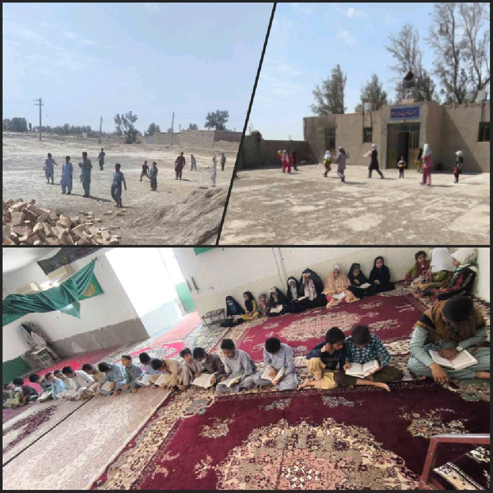  گزارش کلاس قرآن در کانون مسجد روستای برفی شهرستان هامون 