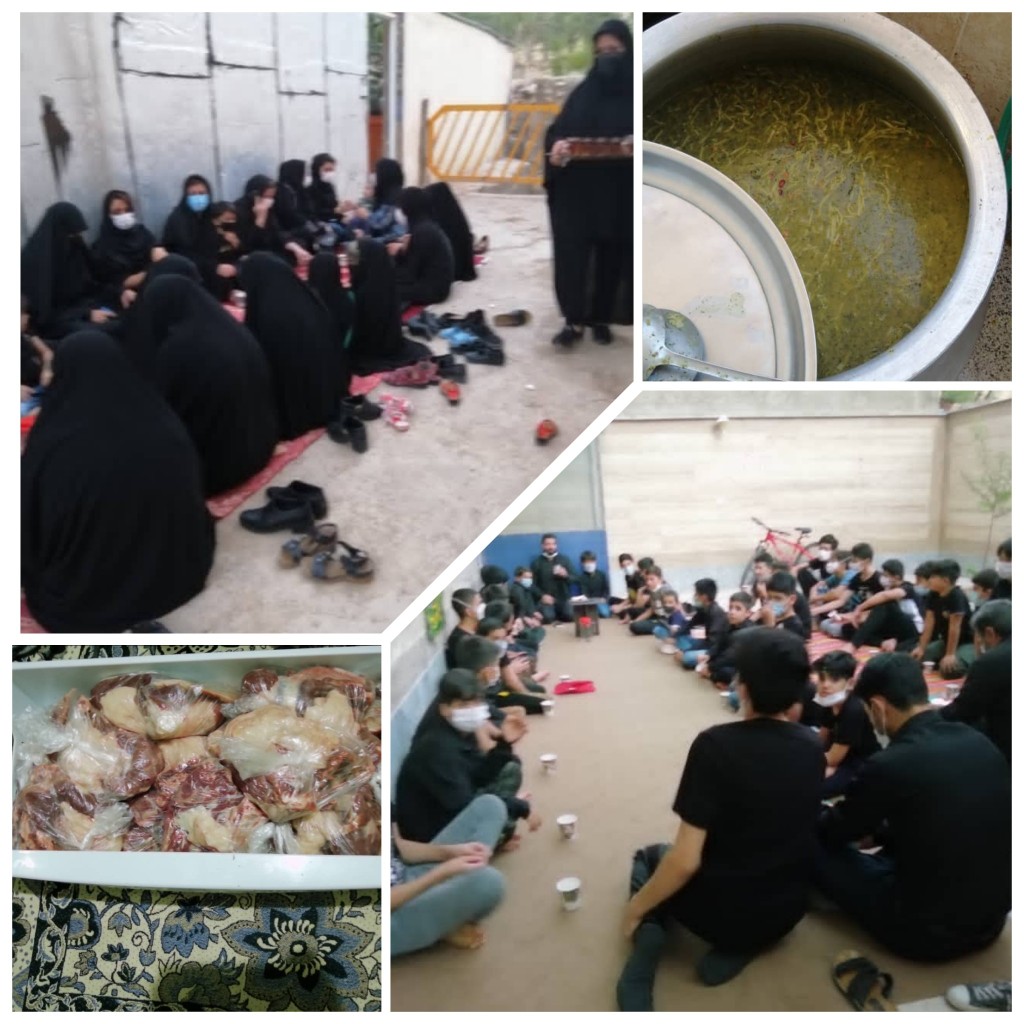مراسم روضه و توزیع نذری