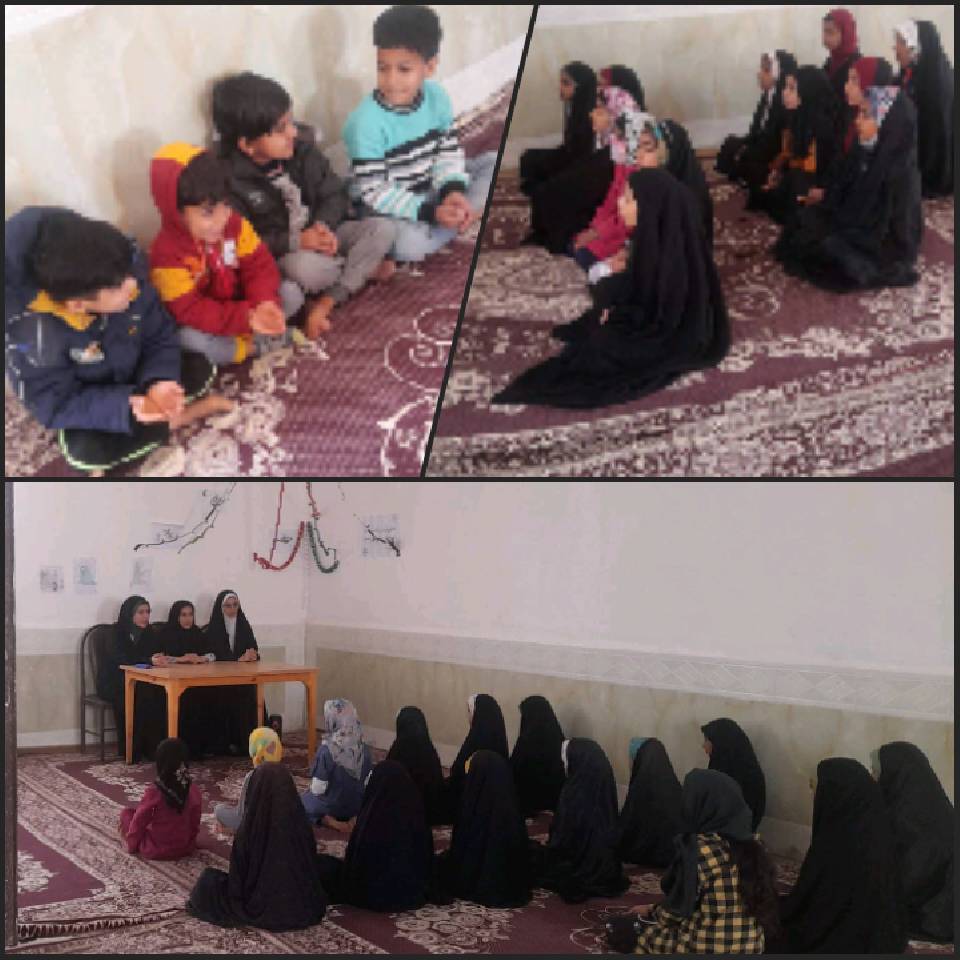 برگزاری کارگاه های کلاس قرآن، تمرین سرود و انجام بازی فکری در روستای شیخی کبیر