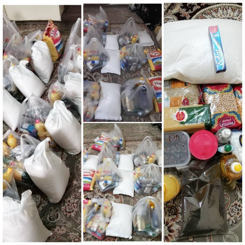توزیع ۲۰ بسته‌ی ارزاق
