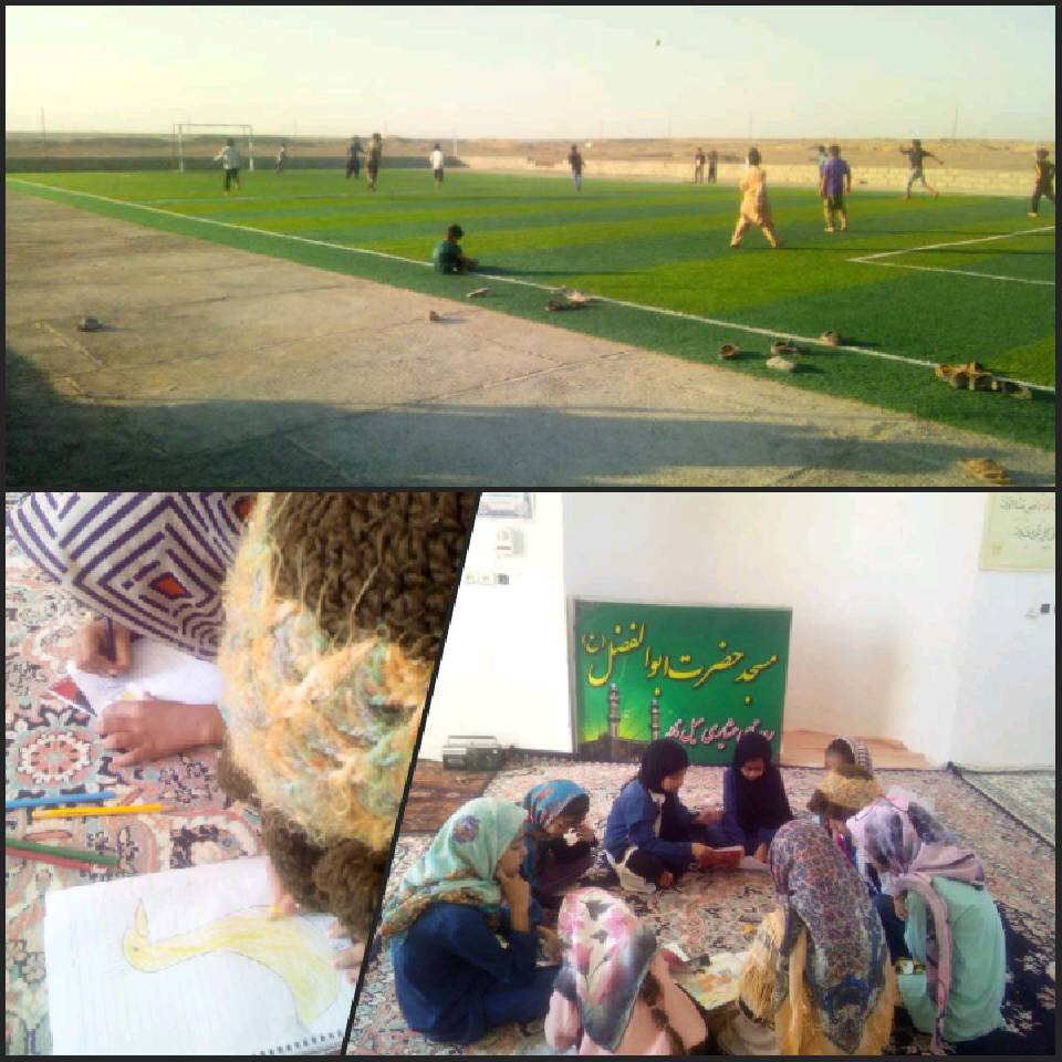 کلاس های هفتگی کودکان و نوجوانان کانون مسجد روستای میل نادر 