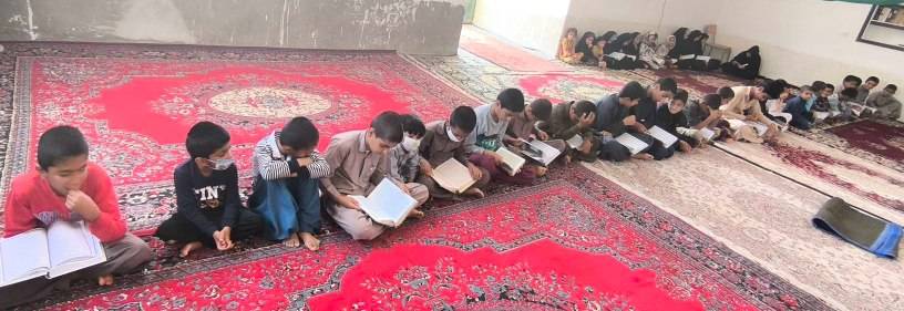 گزارش کلاس قرآن در کانون مسجد روستای برفی شهرستان هامون