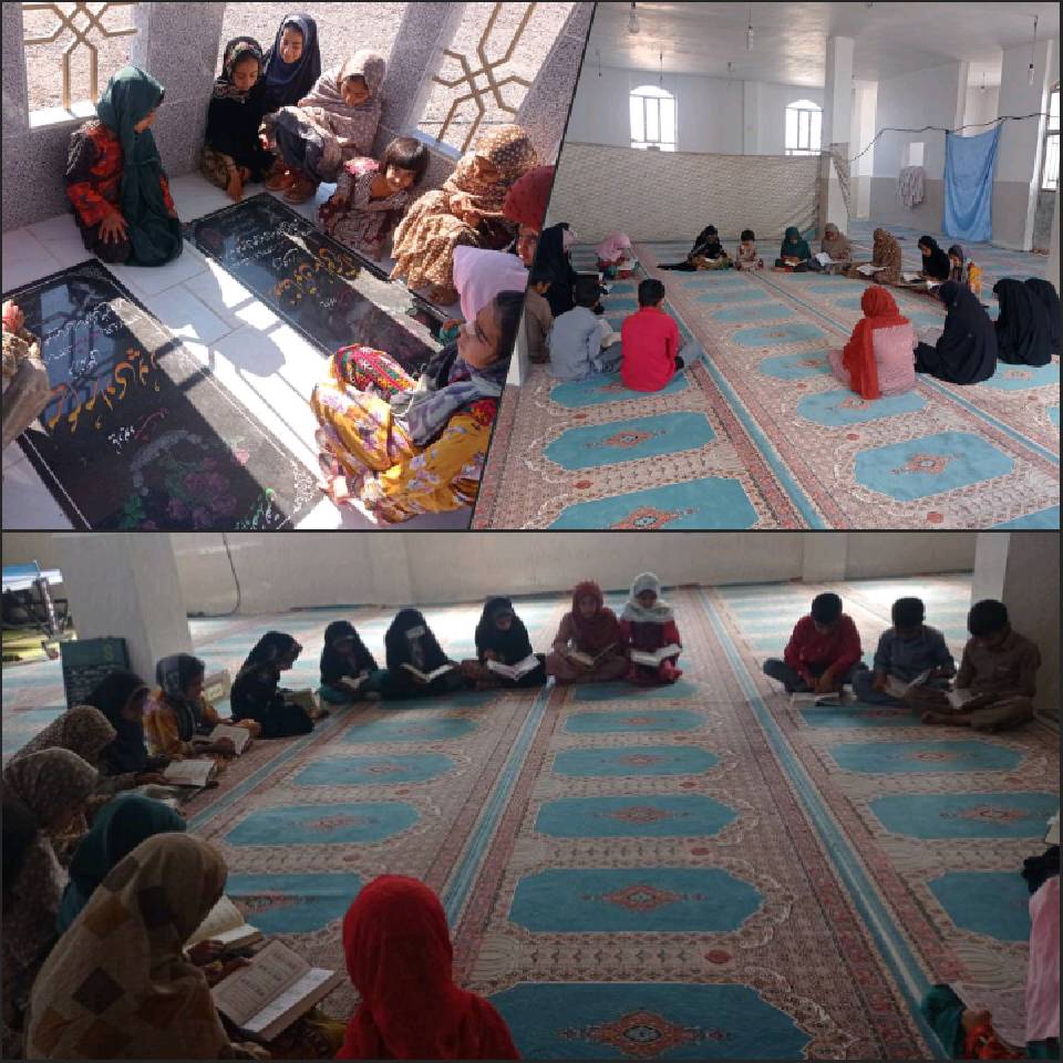 برگزاری کلاس قرآن و سیره اهل بیت (ع) در کانون مسجد روستای حیدرآباد استان کرمان
