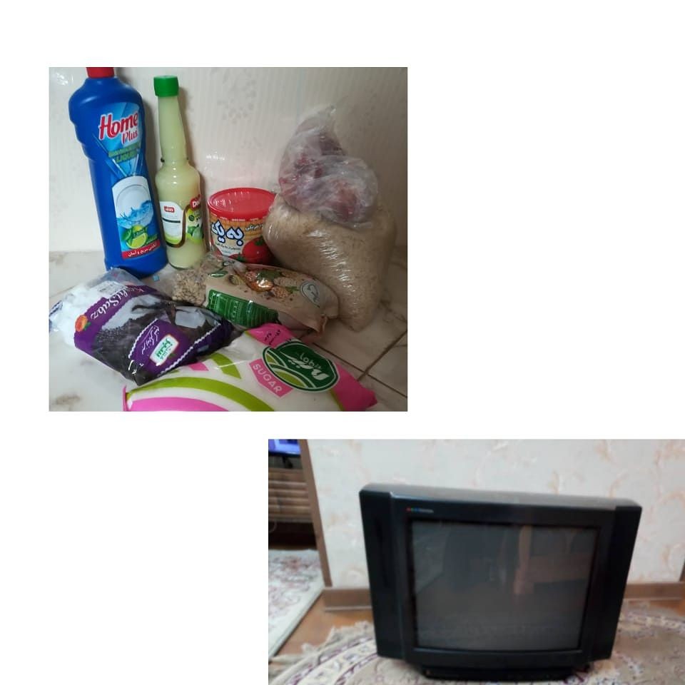 اهدای تلوزیون و بسته‌ی ارزاق