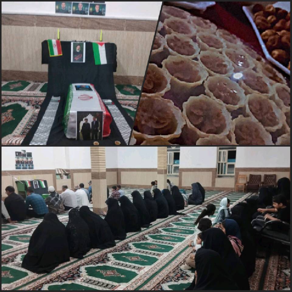 مراسم گرامی داشت شهادت رئیس جمهور و همراهانش درمسجد حضرت امیرالمومنین علی (ع) روستای محمد آباد لورگ باغ