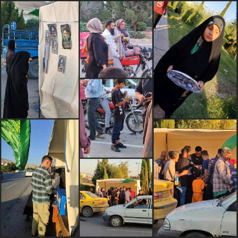 موکب پذیرایی در شهرک امام حسن (ع) شیراز