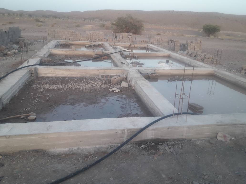روند عملیات احداث مسجد روستای نظم آباد جازموریان