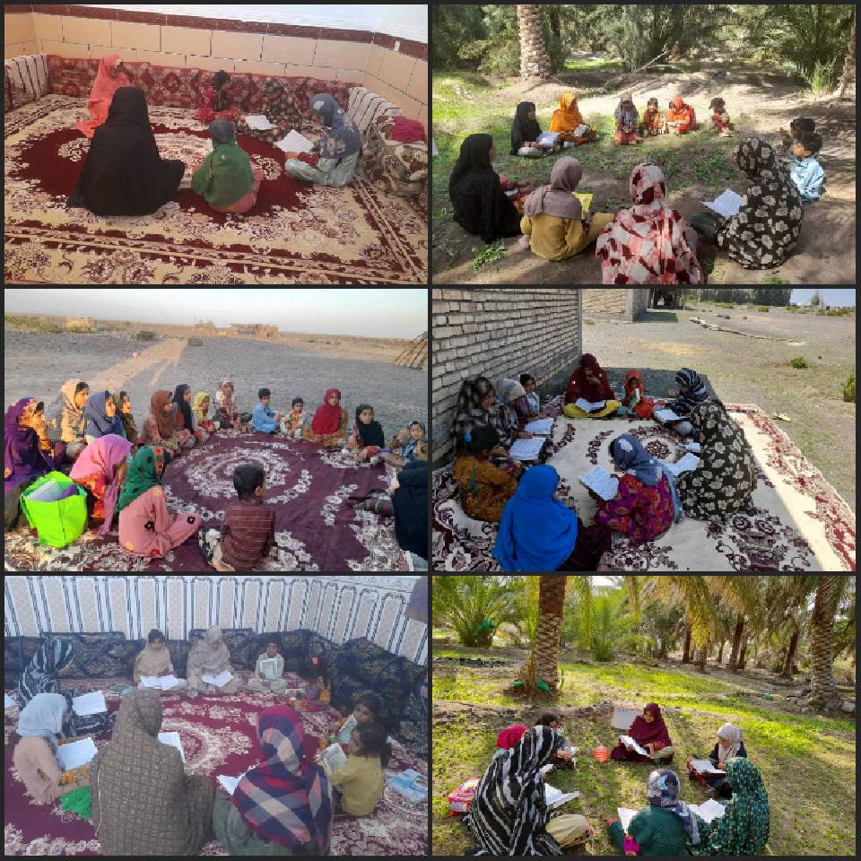 گزارش کارگاه های روخوانی و روانخوانی قرآن و کتاب خوانی برای کودک و نوجوان  روستای چاه علیشاه جازموریان