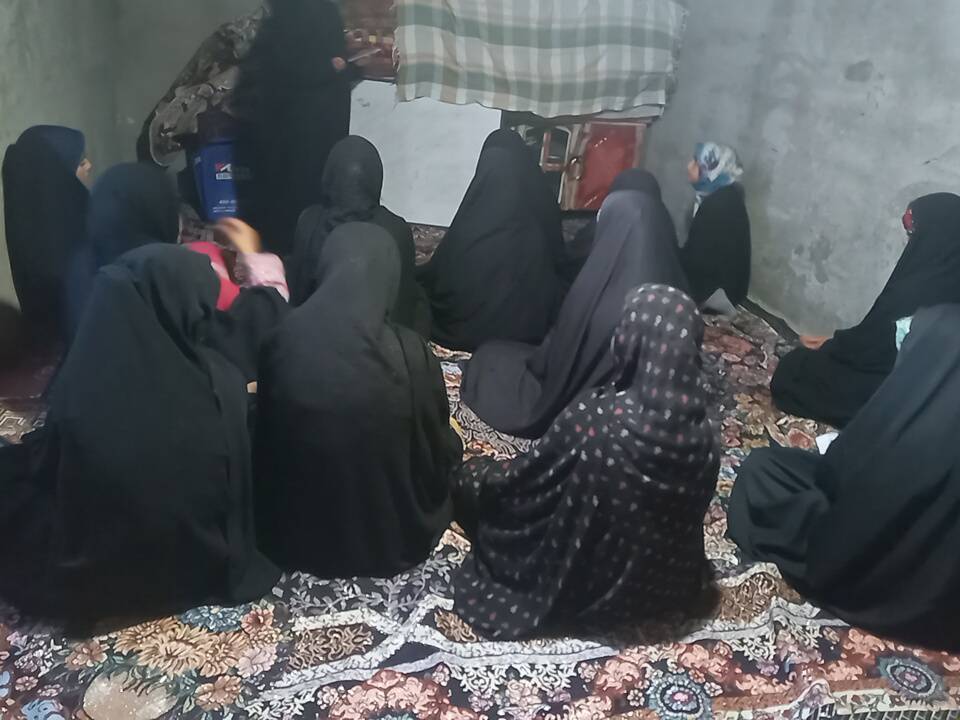 برگزاری مراسم عزاداری حضرت اباعبدلله الحسین (ع) در دهه اول محرم برای دختران نوجوان روستای چاهدازو