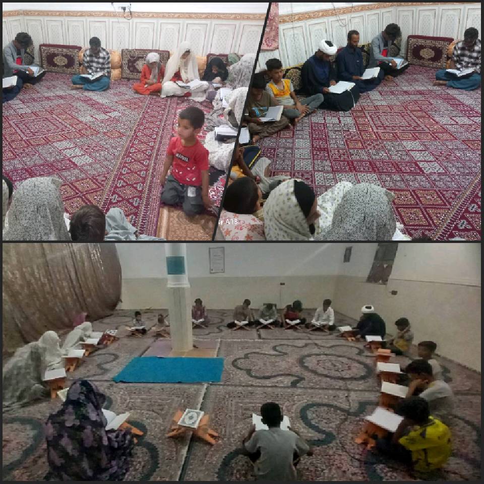 گزارش کلاس قرآن در منزل اهالی روستا کانون مسجد روستای ده گودال استان کرمان
