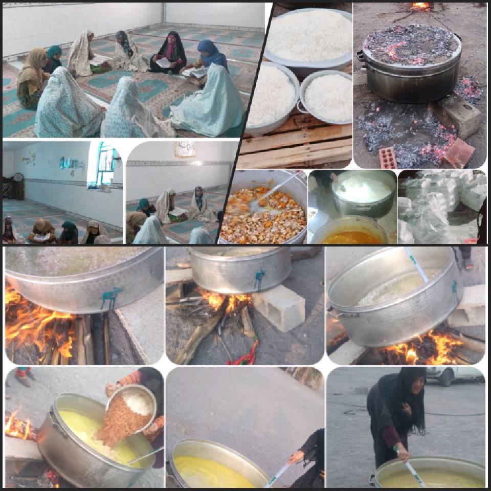 برگزاری کلاس قرآن به همراه پذیرایی در کانون مسجد روستای مختارآباد جازموریان