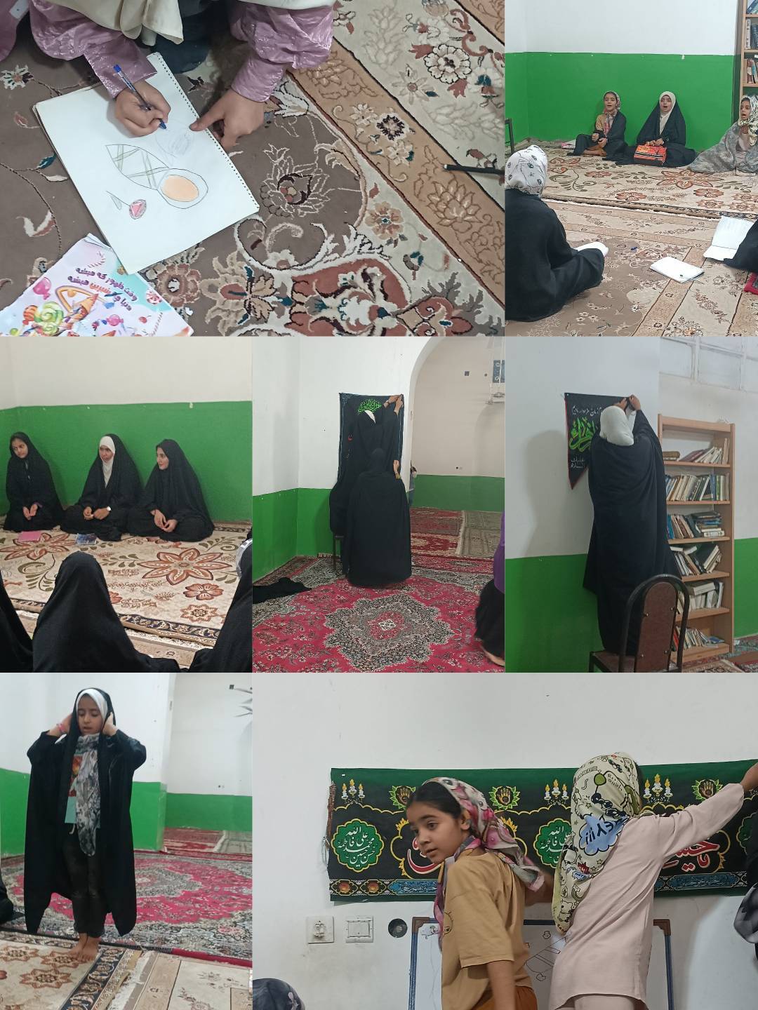 برگزاری کلاس های فرهنگی دختران عزیز نوجوان در کانون مسجد روستای اسلام آباد