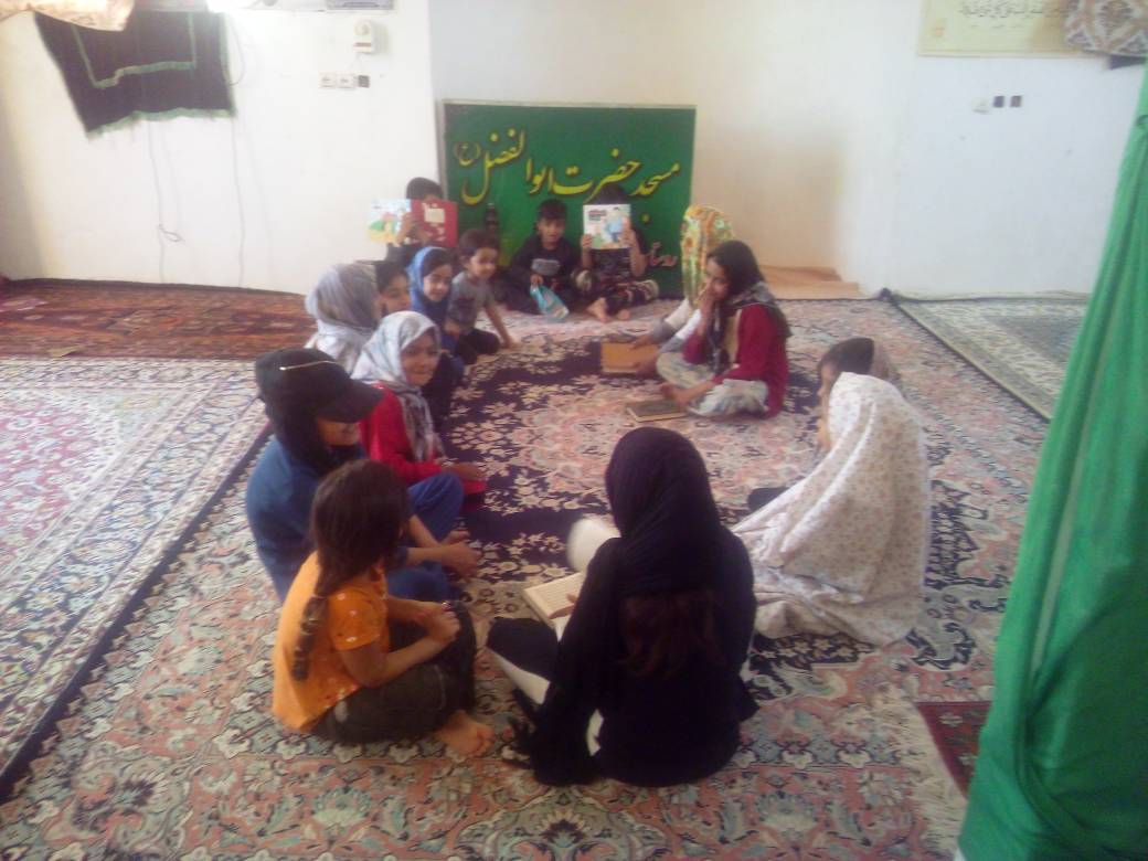 کلاس قرآن گروه سنی کودک در کانون مسجد حضرت قمر بنی هاشم علیه السلام روستای میل نادر