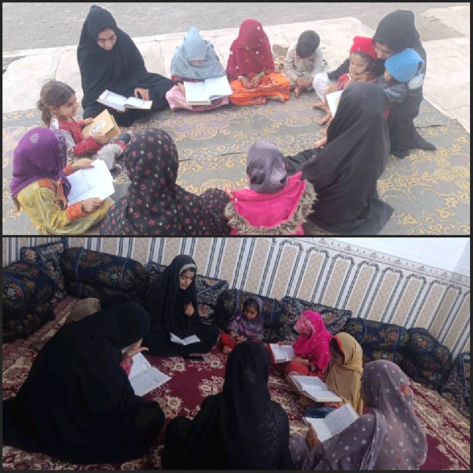 برگزاری کلاس قرآن در روستای چاه علیشاه استان کرمان